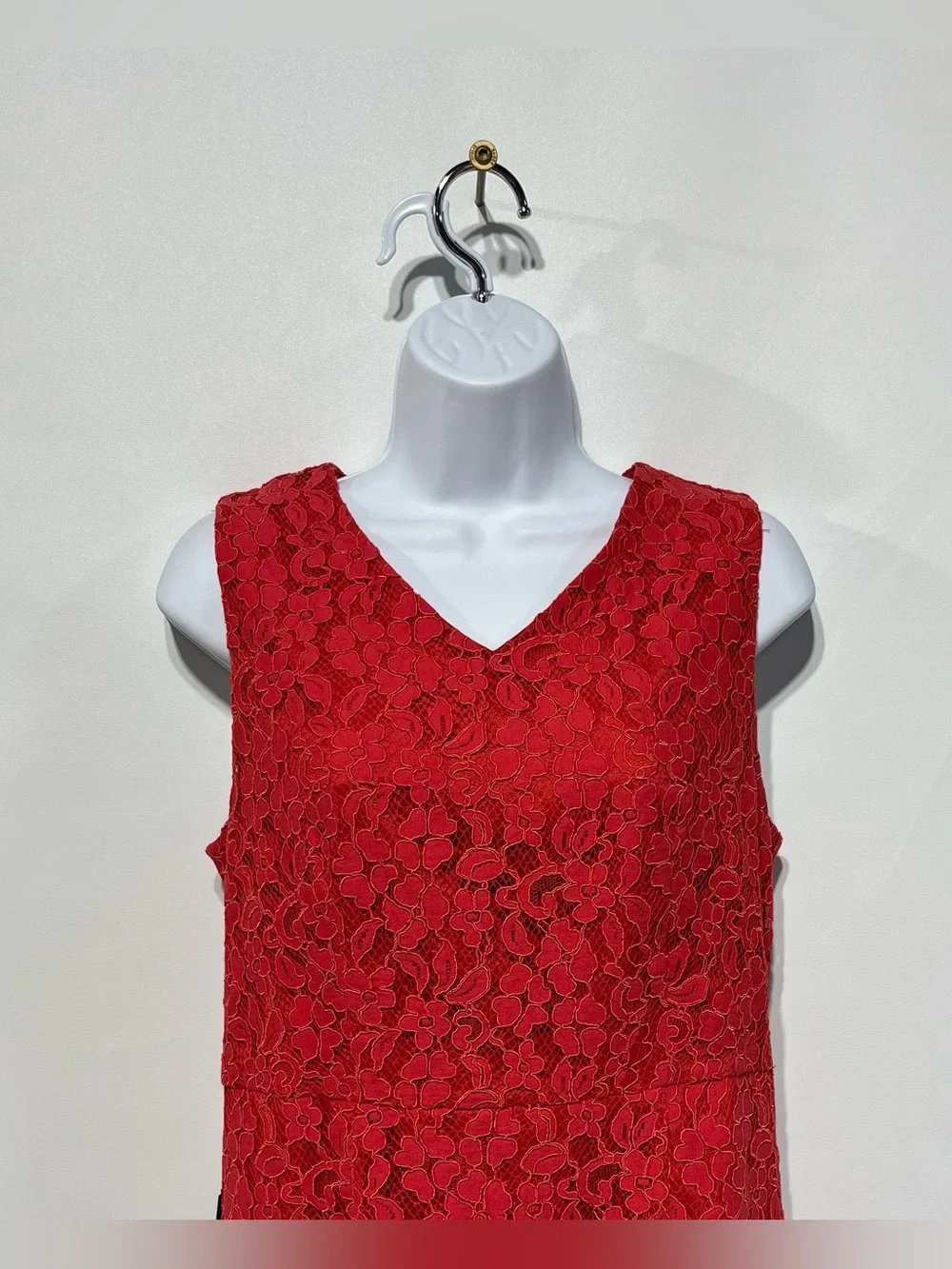 The Limited Petite Red Floral‎ Lace V-Neck Mini Dress Size 8 New With Tags